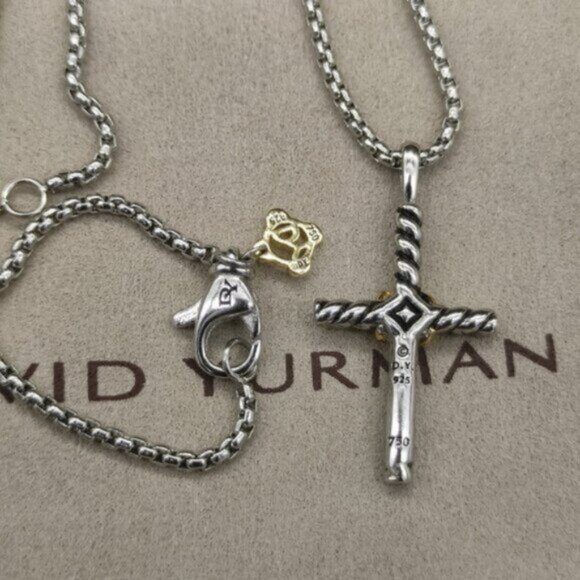 NEW David Yurman Small Cross Necklace DYXL-005 - Picture 3 of 6